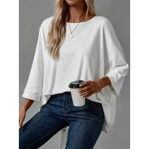 Kadın Truvakar Kollu Bisiklet Yaka Viskon Bluz