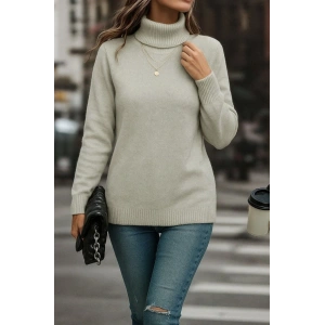 Kadın Uzun Kollu Balıkçı Yaka Triko Bluz