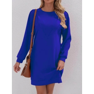 Kadın Uzun Kollu Bisiklet Yaka Iki Iplik Elbise