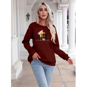 Kadın Uzun Kollu Bisiklet Yaka Viskon Iki Iplik Bluz