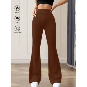 Kadın Yüksek Bel Geniş Paçalı Dalgıç Tayt