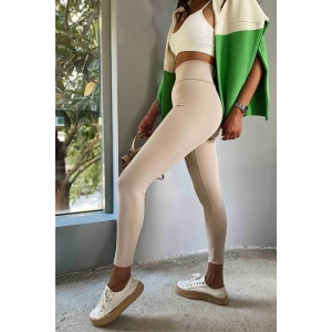 Kadın Yüksek Bel Içi şardonlu Fırsat ürün Toparlayıcı Tayt