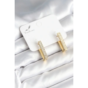 Kare Zirkon Taşlı Kadın Küpe