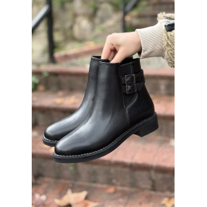 Lexi Siyah Cilt Topuklu Bot