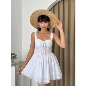 Lille Arkası Bağlamalı Elbise