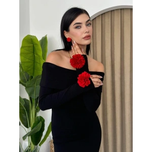 Livora Gül Detay Elbise