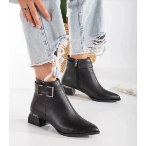 Mona Siyah Cilt Topuklu Bot