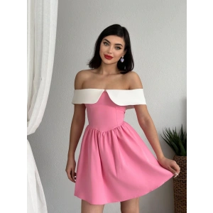 Nalia Beyaz Yakalı Elbise