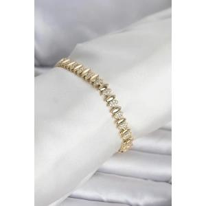 Pirinç Gold Renk Arpa Model Kadın Bileklik
