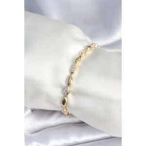 Pirinç Gold Renk Damla Model Kadın Bileklik