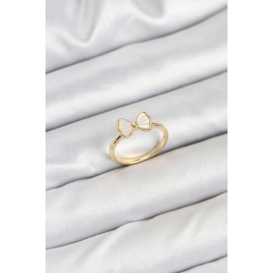 Pirinç Gold Renk Fiyonk Model Kadın Yüzük