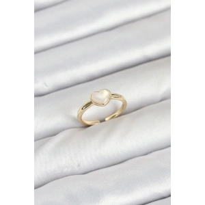 Pirinç Gold Renk Kalpli Kadın Yüzük