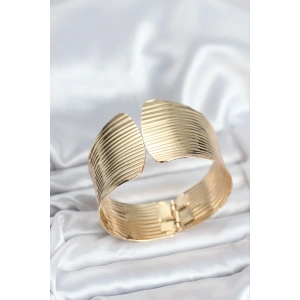 Pirinç Gold Renk Levha Model Kadın Bileklik