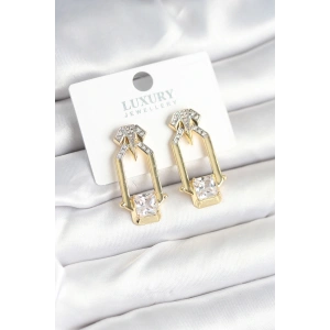 Pirinç Gold Renk Vintage Kadın Küpe