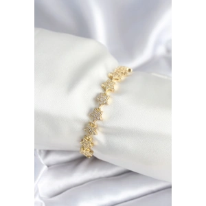 Pirinç Gold Renk Yıldız Model Kadın Bileklik