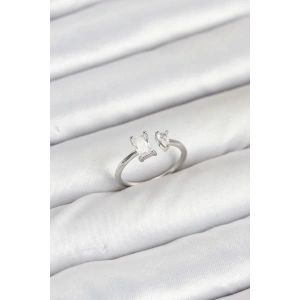 Pirinç Gold Renk Zirkon Taşlı Kadın Yüzük