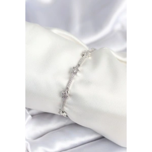 Pirinç Gümüş Renk Halley Yıldız Model Kadın Bileklik