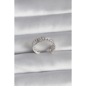 Pirinç Gümüş Renk Kadın Yüzük