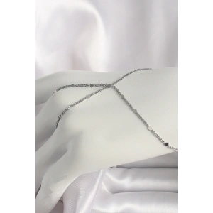 Pirinç Gümüş Renk Pul Detaylı Kadın Şahmeran