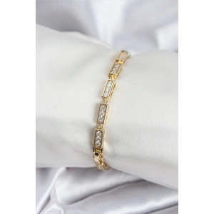 Pirinç VIP Seri Gold Renk Parçalı Model Kadın Bileklik