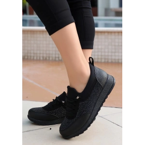 Plani Siyah Cilt Babet Ayakkabı