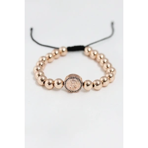 Rose Renk Çelik Zirkon Objeli Asansörlü Bileklik