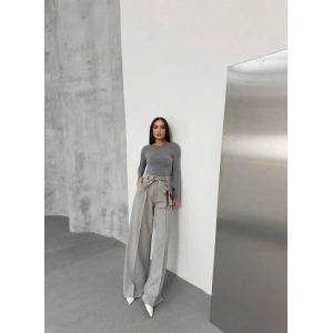 Sante Çi̇zgi̇li̇ Bel Kuşakli Palazzo Pantolon