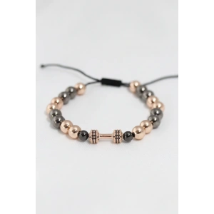 Silver Rose Renk Çelik Zirkon Objeli Asansörlü Bileklik