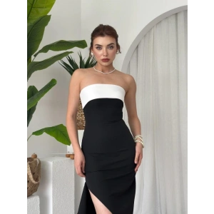 Terk Yırtmaç Detaylı Elbise