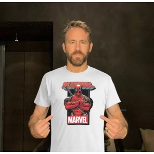 Unisex Bisiklet Yaka Baskılı Oversize T-Shirt - Beyaz