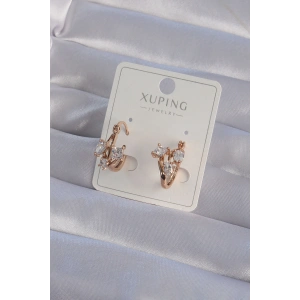XUPİNG Rose Renk Zirkon Taşlı Halka Küpe