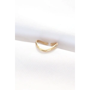 Yassı Gold Renk Ayarlanabilir Yüzük