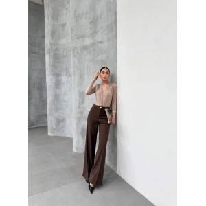 Yüksek Bel Straight Fit Palazzo Pantolon