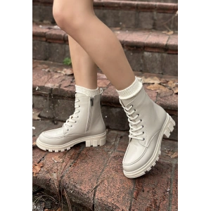 Yuran Bej Cilt Bağcıklı Bot