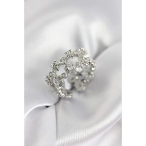 Zirkon Taşlı 2li Model Gümüş Renk Kadın Yüzük