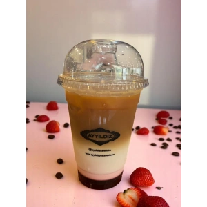 ice coffe latte çilekli