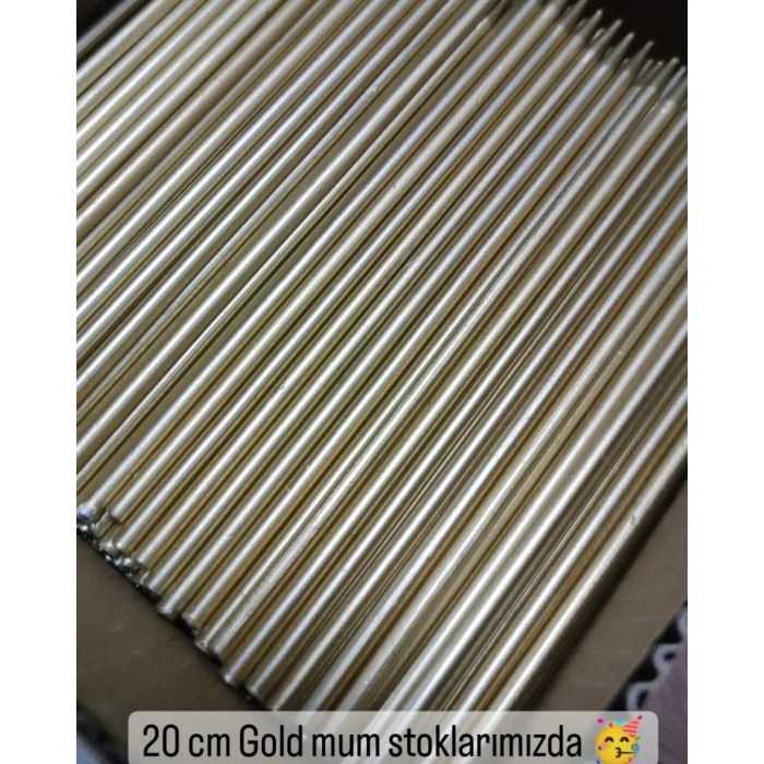 20 cm Gold Parti Mum 5 Adet