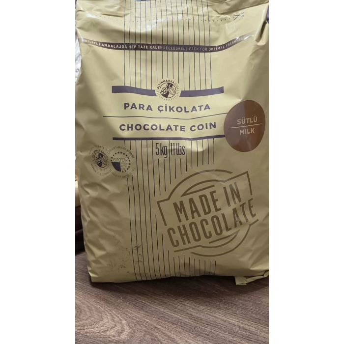 Altınmarka Kuvertür Sütlü Para Pul Çikolata 5 kg