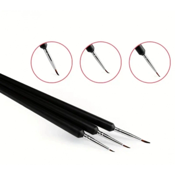 3 Boy İnce Uçlu Fırça Set 0-00-000 no