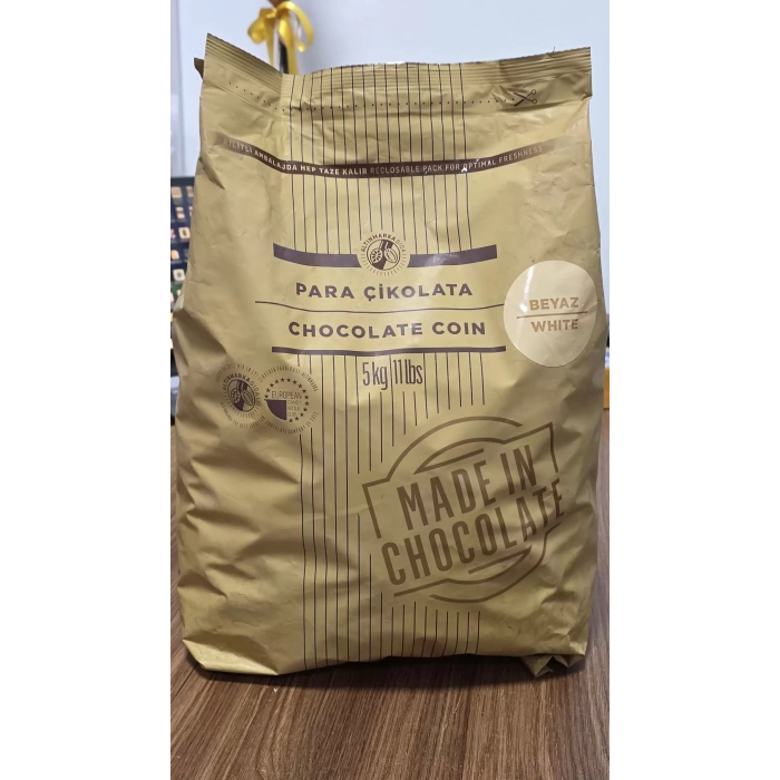 Altınmarka Fildişi Beyaz Para Pul Çikolata 5 kg
