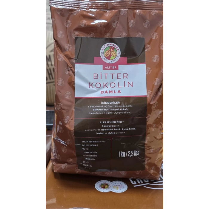 Altınmarka Bitter Kokolin Damla Çikolata 1 kg