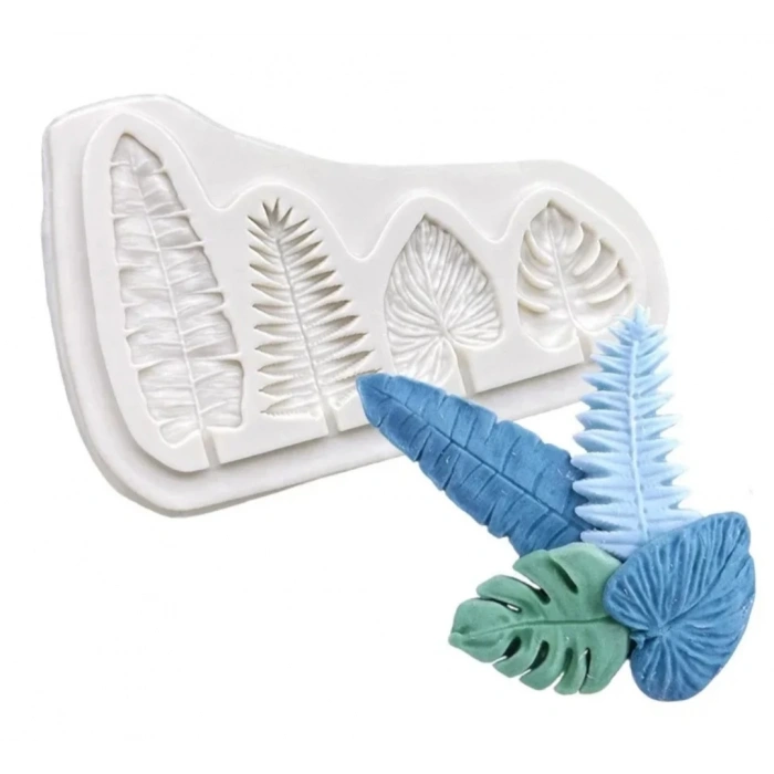 Mini Boy Tropikal Yapraklar Silikon Kalıp