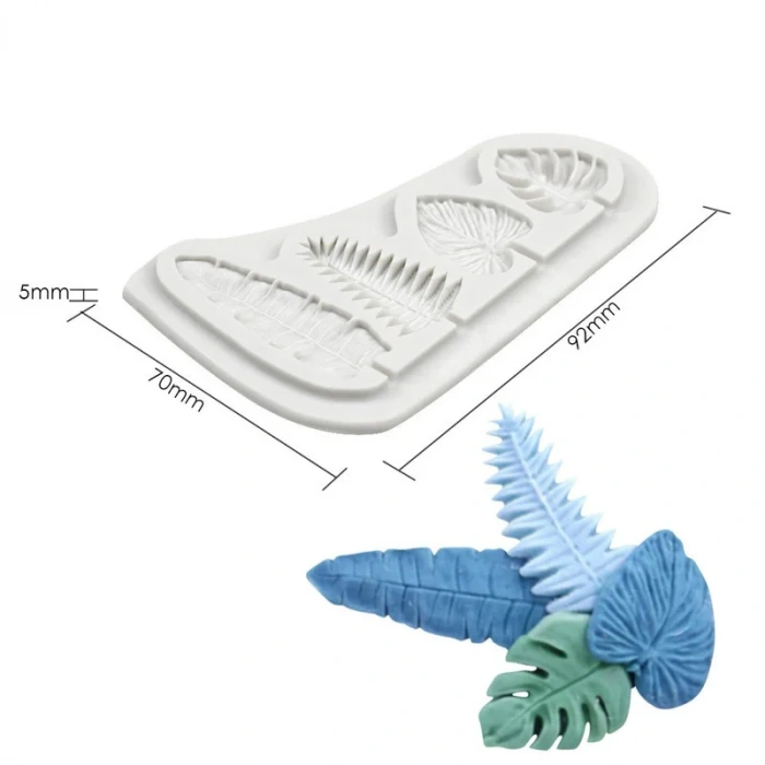 Mini Boy Tropikal Yapraklar Silikon Kalıp