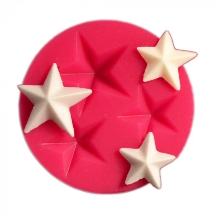 Cesil Üçlü Yıldız Silikon Kalıp 5.5*5.5 cm