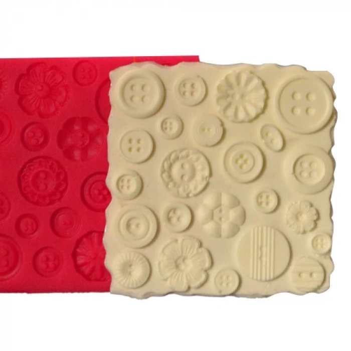 Cesil Büyük Düğmeler Silikon Kalıp 11*11 cm
