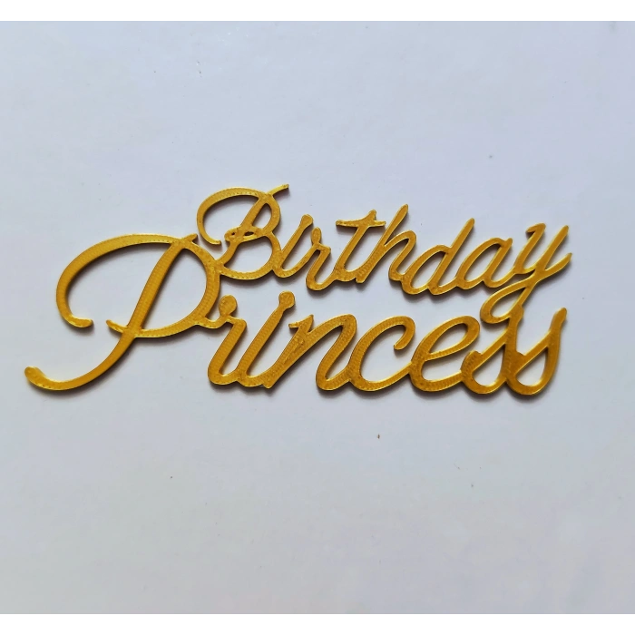 Birthday Princess 3d Gold Baskı 13 cm