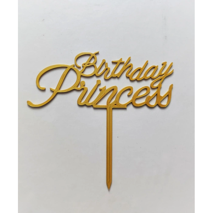 Birthday Princess 3d Gold Baskı