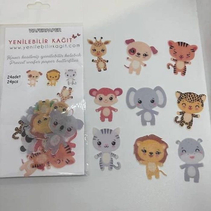 Yenilebilir Kağıt Hazır Kesilmiş Safari Tema