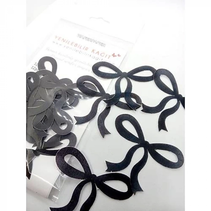 Yenilebilir Kağıt Kullanıma Hazır İnce Fiyonklar Siyah