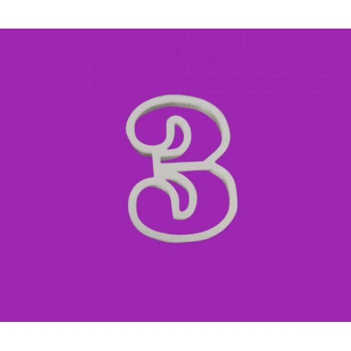 3 Rakam Kurabiye Kesici 8 cm